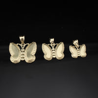 Colgante de mariposa de oro de 10K real