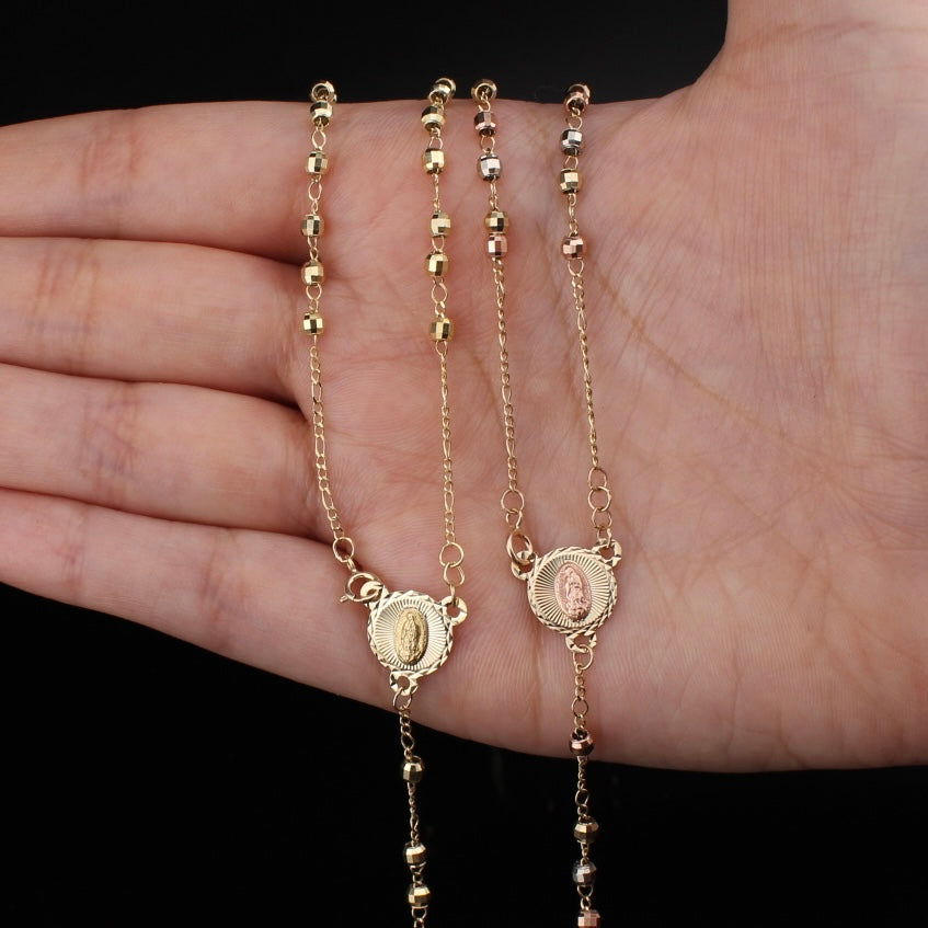 10K Gold Rosary Necklace
