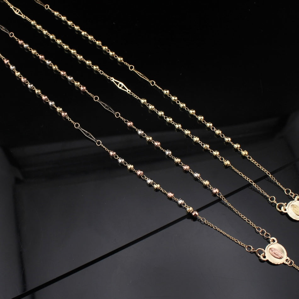 10K Gold Rosary Necklace