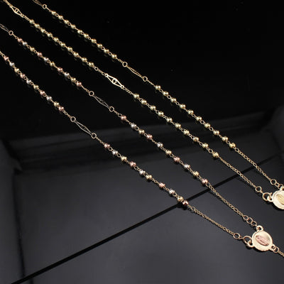 10K Gold Rosary Necklace