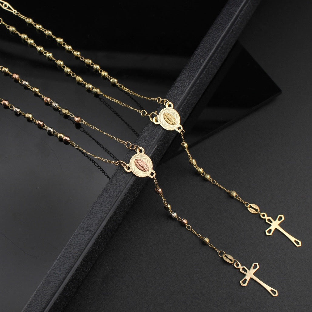 10K Gold Rosary Necklace