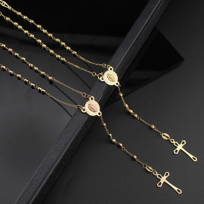 10K Gold Rosary Necklace