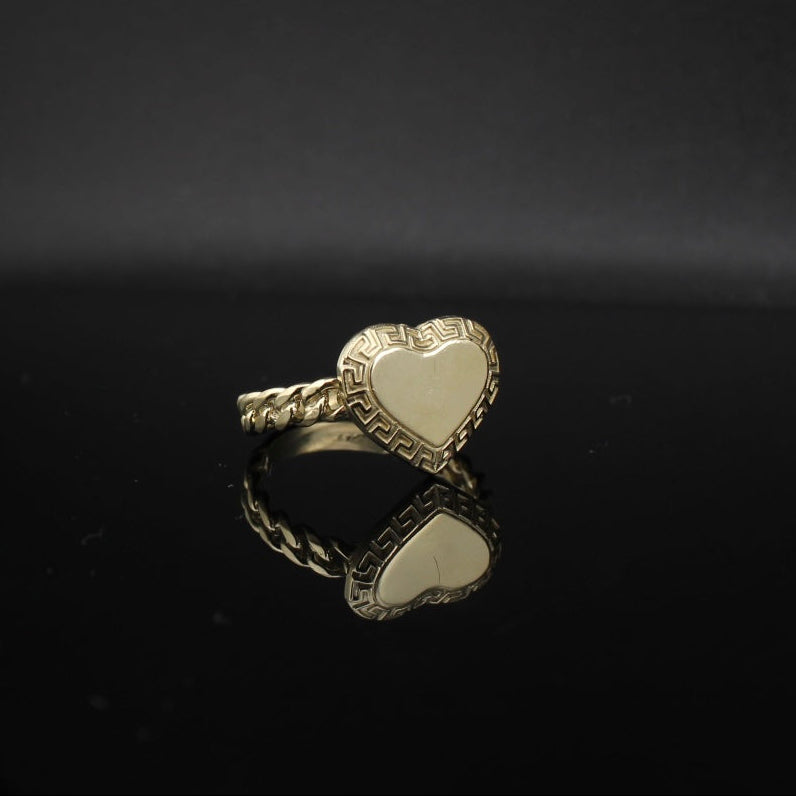 10K Real Gold Heart Ring