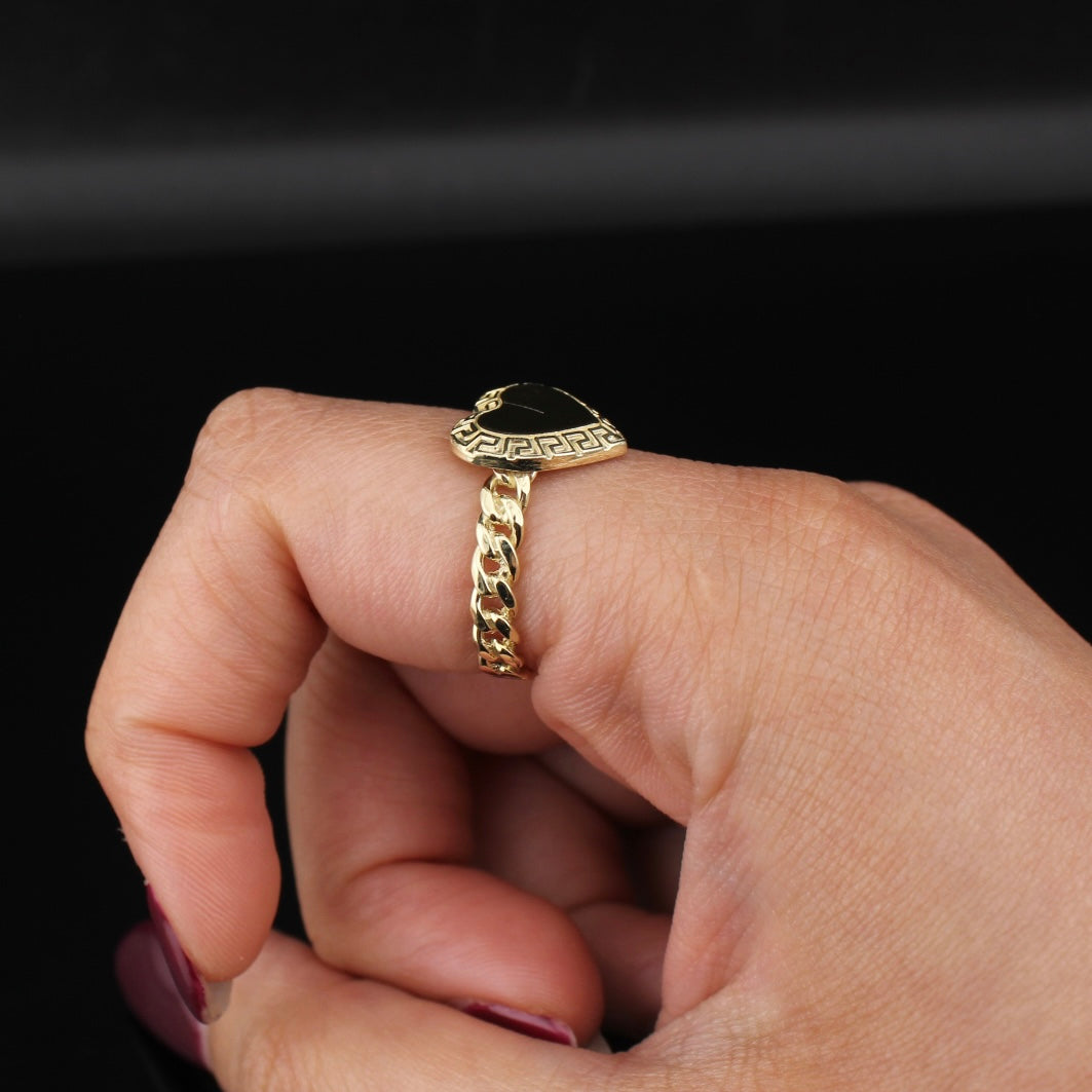 10K Real Gold Heart Ring