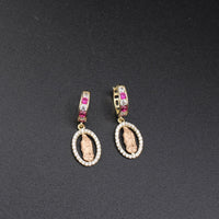 Pendientes de oro de 14 quilates de la Virgen María