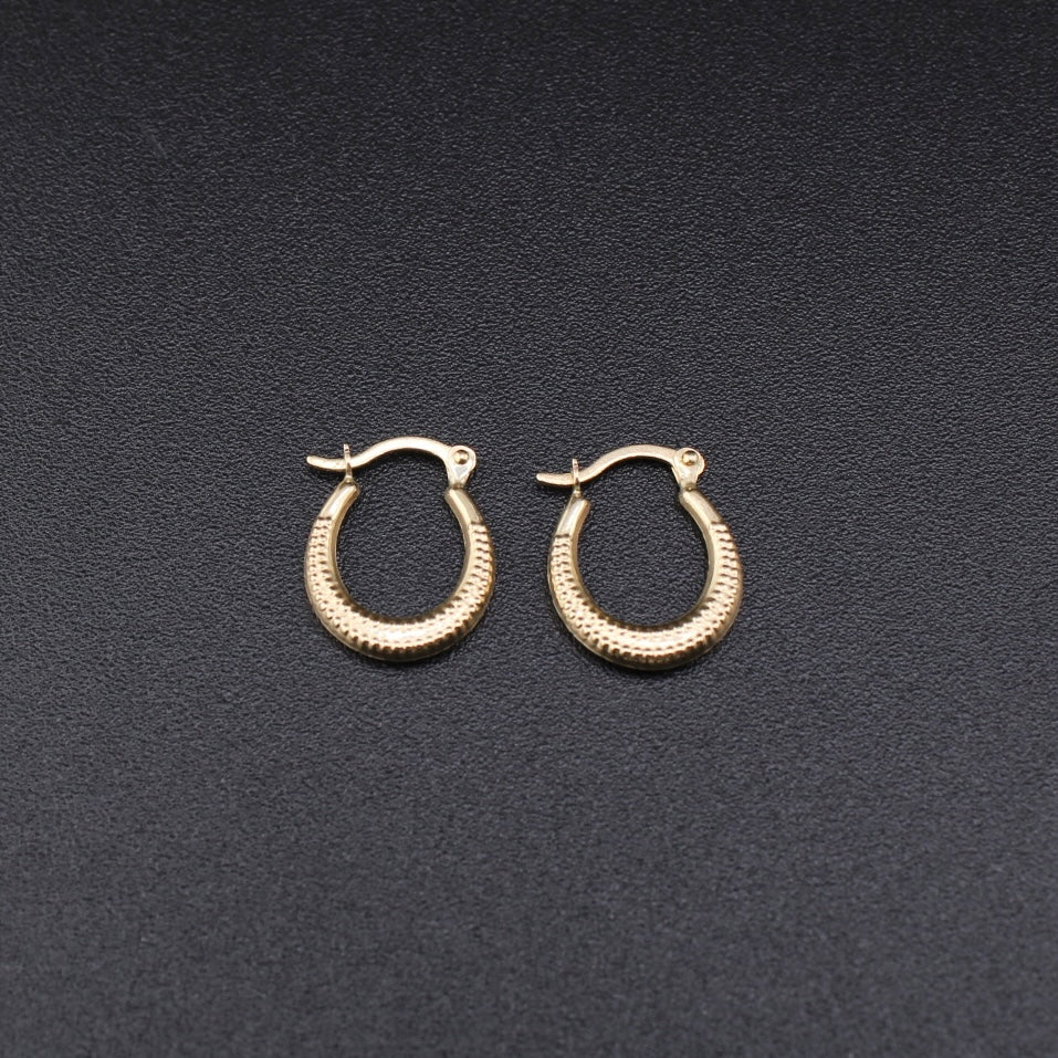 10K Real Gold Hoops