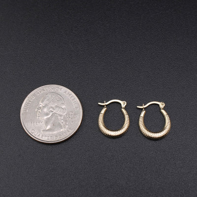10K Real Gold Hoops