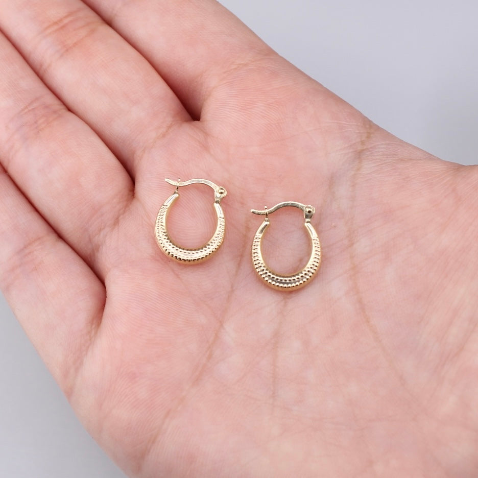 10K Real Gold Hoops