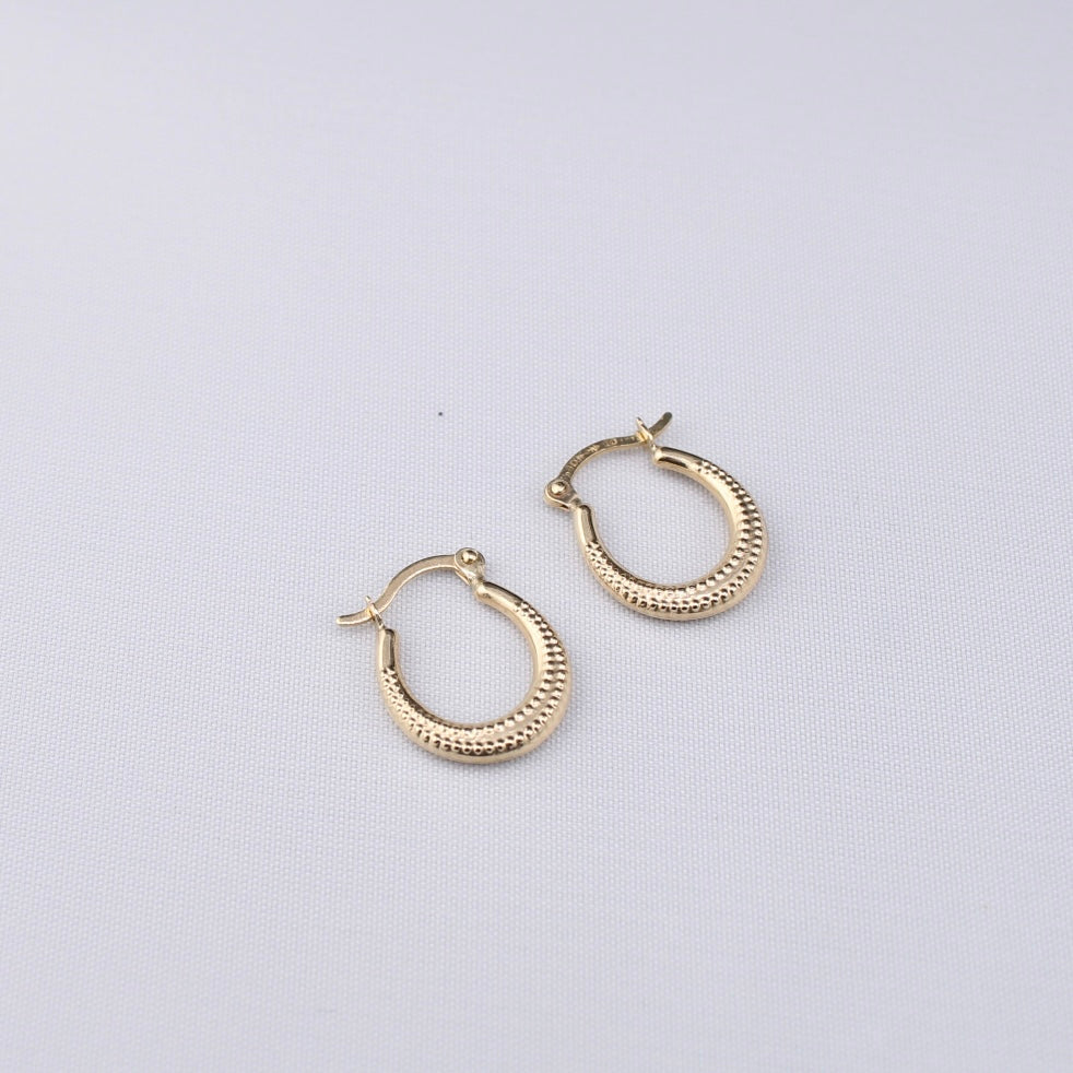 10K Real Gold Hoops