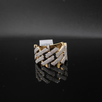 10K Cuban Diamond Ring