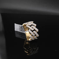 Real 10K Gold Cuban Diamond Ring