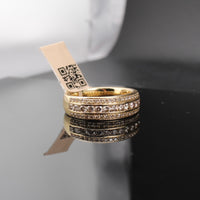 Anillo de oro de 14 quilates con diamantes para hombre