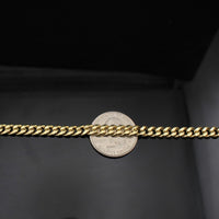 Cadena Cubana de Oro de 10K auténtico y de 5.5mm