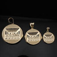Real 10K Gold Last Supper Round Pendant
