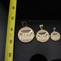 Real 10K Gold Last Supper Round Pendant