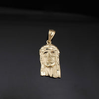 Real 10K Gold Small Jesus Face Pendant