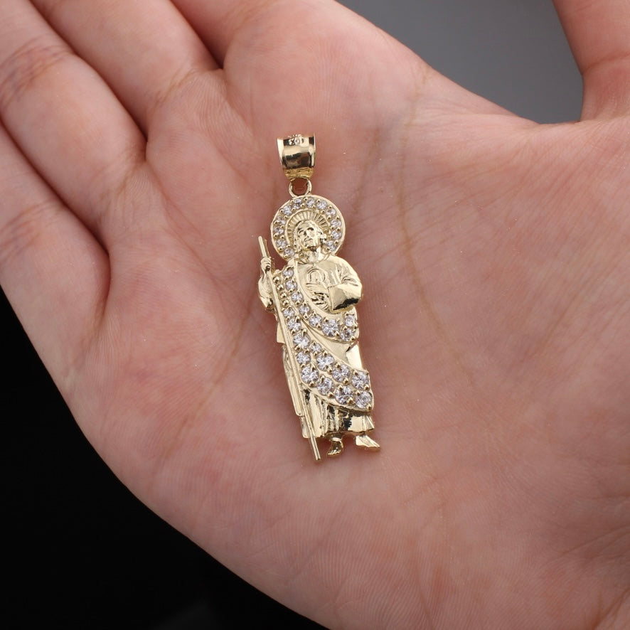 10K Gold San Judas Pendant - alternate view - ICEbyAK