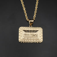 Real 10K Gold Last Supper Pendant & Chain