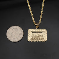 Real 10K Gold Last Supper Pendant & Chain