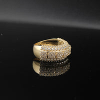 Real 10K Gold Iced Out Mens Band