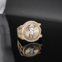Anillo de oro de 10K auténtico de San Judas