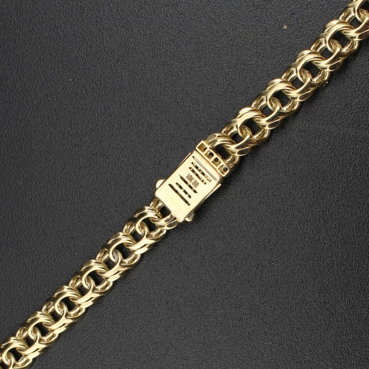 Cadena y pulsera Chino de oro de 10K auténtico de 5.5mm