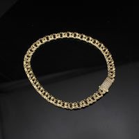 Pulsera china de oro de 10K auténtico de 5.5mm