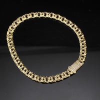 Pulsera china de oro de 10K auténtico de 5.5mm