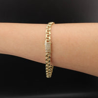 Cadena y pulsera Chino de oro de 10K auténtico de 5.5mm