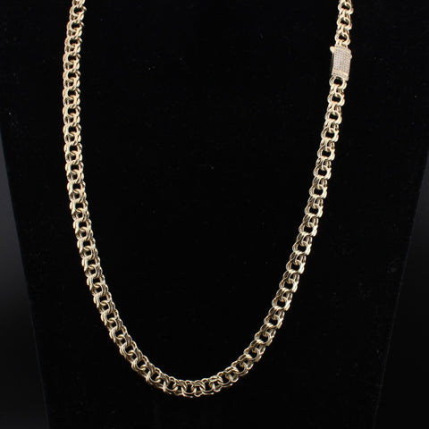 Real 10K Gold 8mm Chino Chain