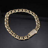 Real 10K Gold 8mm Chino Bracelet