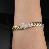 Pulsera cubana real de oro de 10K Royal