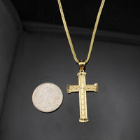 Real 10K Gold Cross Pendant & Chain