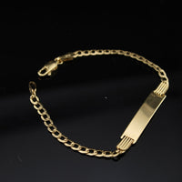 Real 10K Gold Cuban ID Bracelet