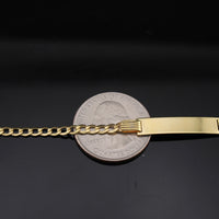 Real 10K Gold Cuban ID Bracelet