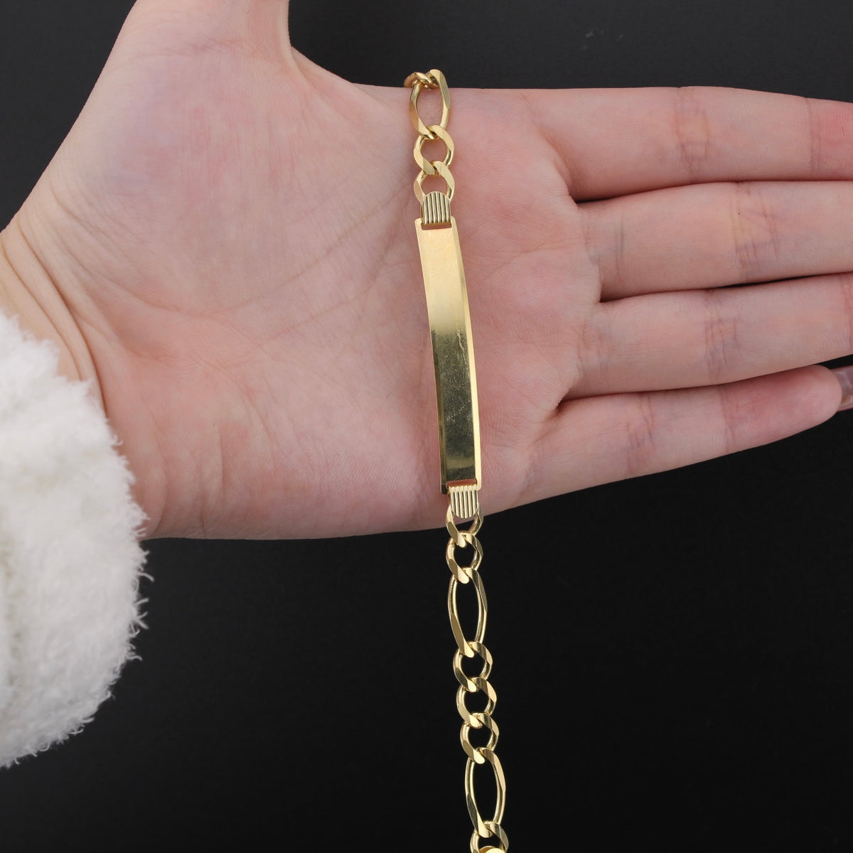 Pulsera Figaro de oro de 10K auténtico