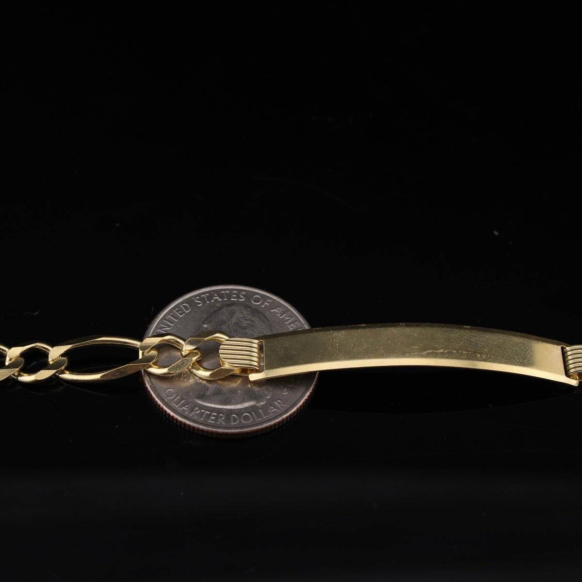 Pulsera Figaro de oro de 10K auténtico