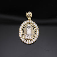 Real 10K Gold Virgin Mary Pendant