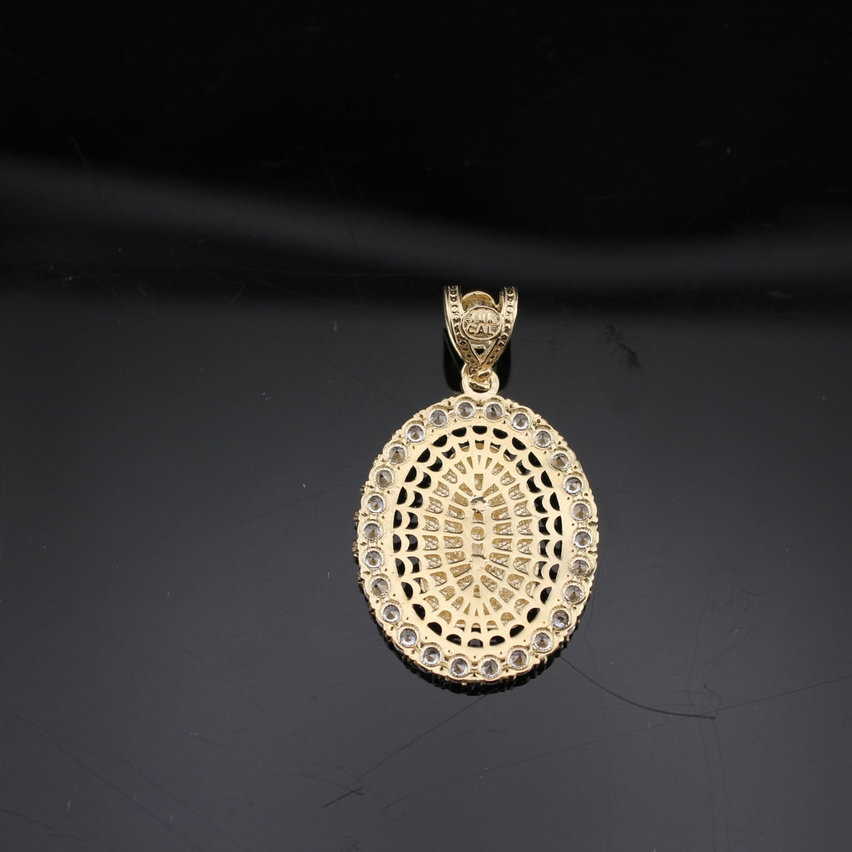 Real 10K Gold Virgin Mary Pendant