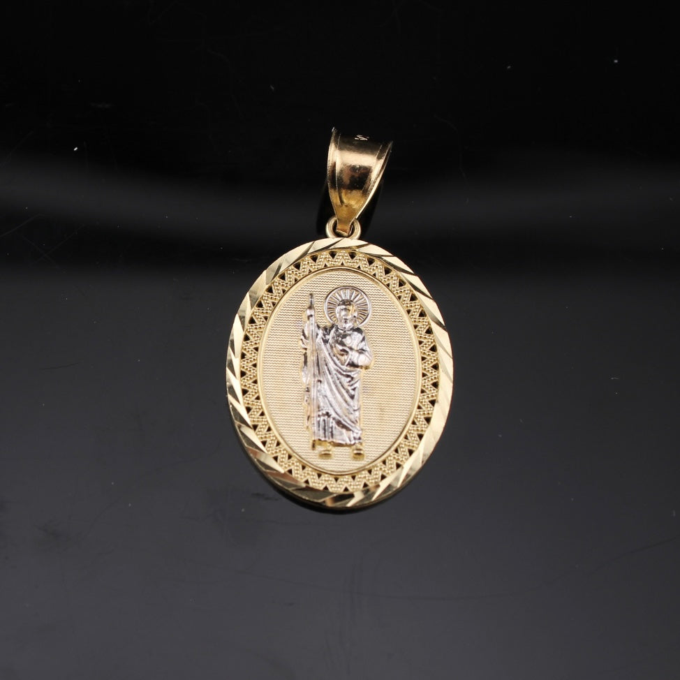 Real 10K Gold San Judas Pendant
