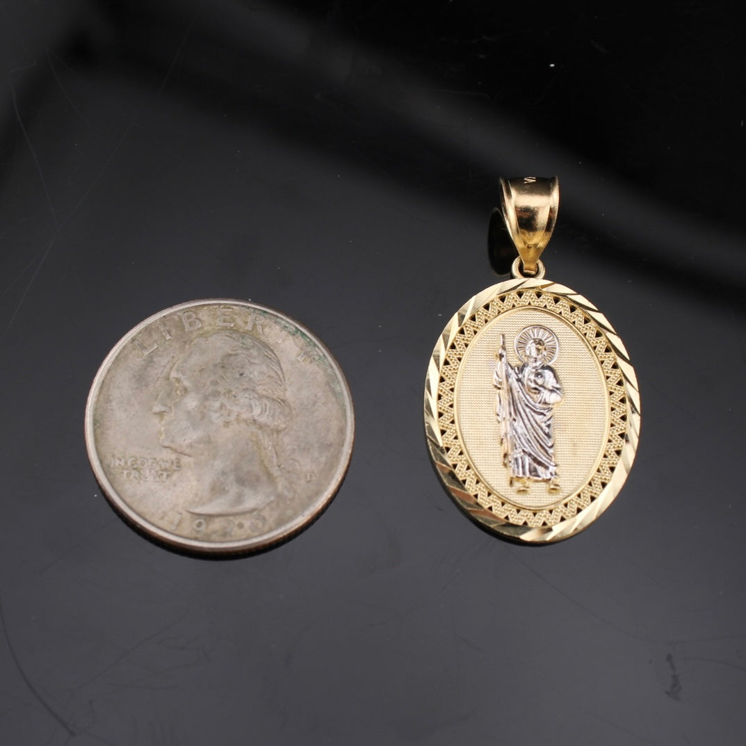 Real 10K Gold San Judas Pendant