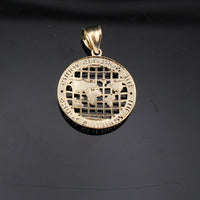 Real 10K Gold World Is Yours Pendant Small