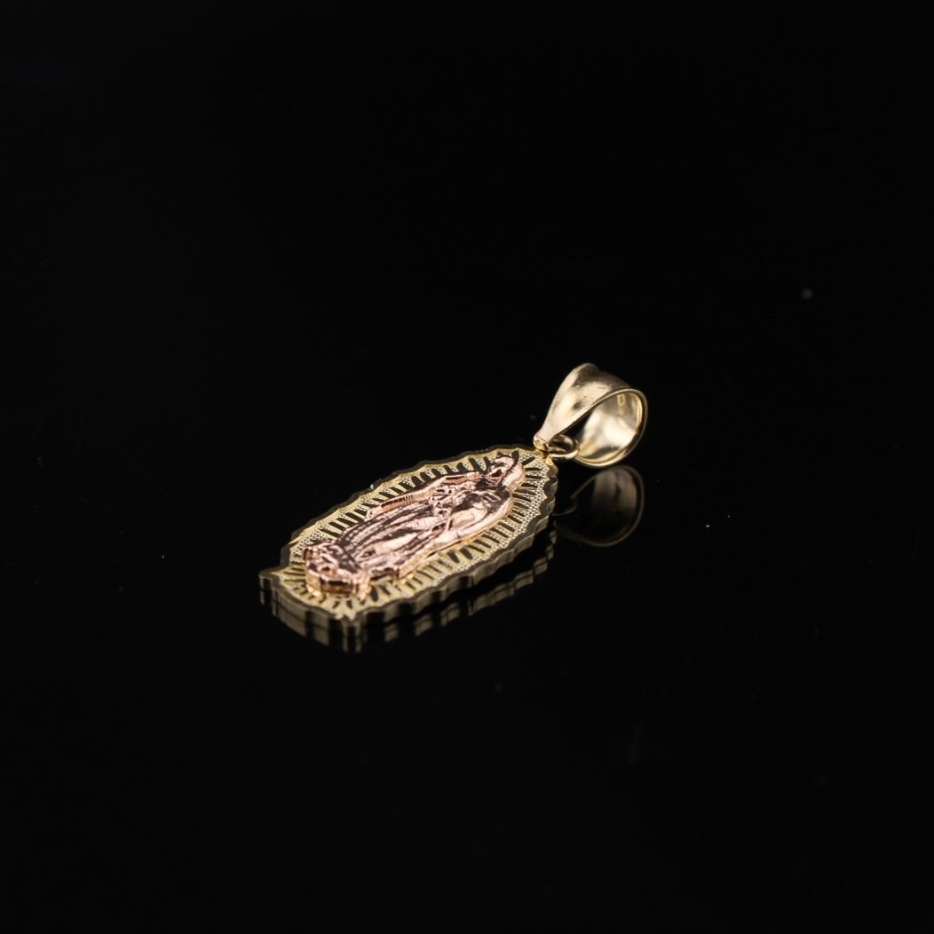 Real 10K Gold Virgin Mary Pendant