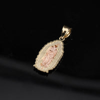 Real 10K Gold Virgin Mary Pendant