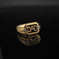 Anillo DAD de Oro y Diamantes 10K auténticos