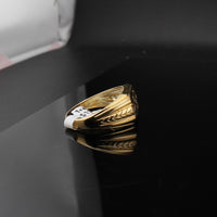 Anillo DAD de Oro y Diamantes 10K auténticos