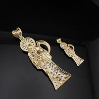 Real 10K Gold Santa Muerte Pendant