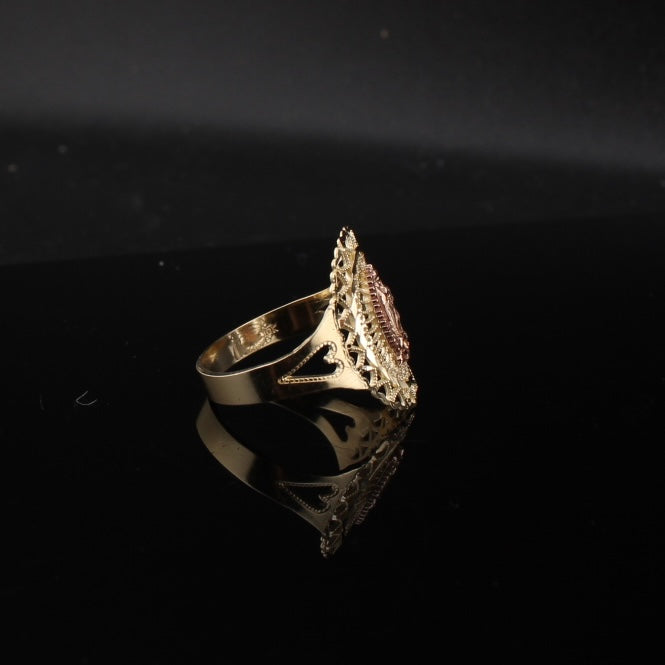 Anillo de la Virgen María de oro auténtico de 10 quilates
