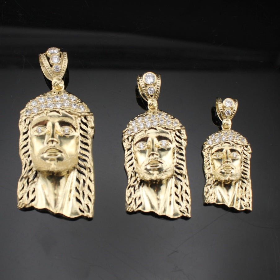 Real 10K Gold Jesus Face Pendant