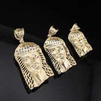 Real 10K Gold Jesus Face Pendant